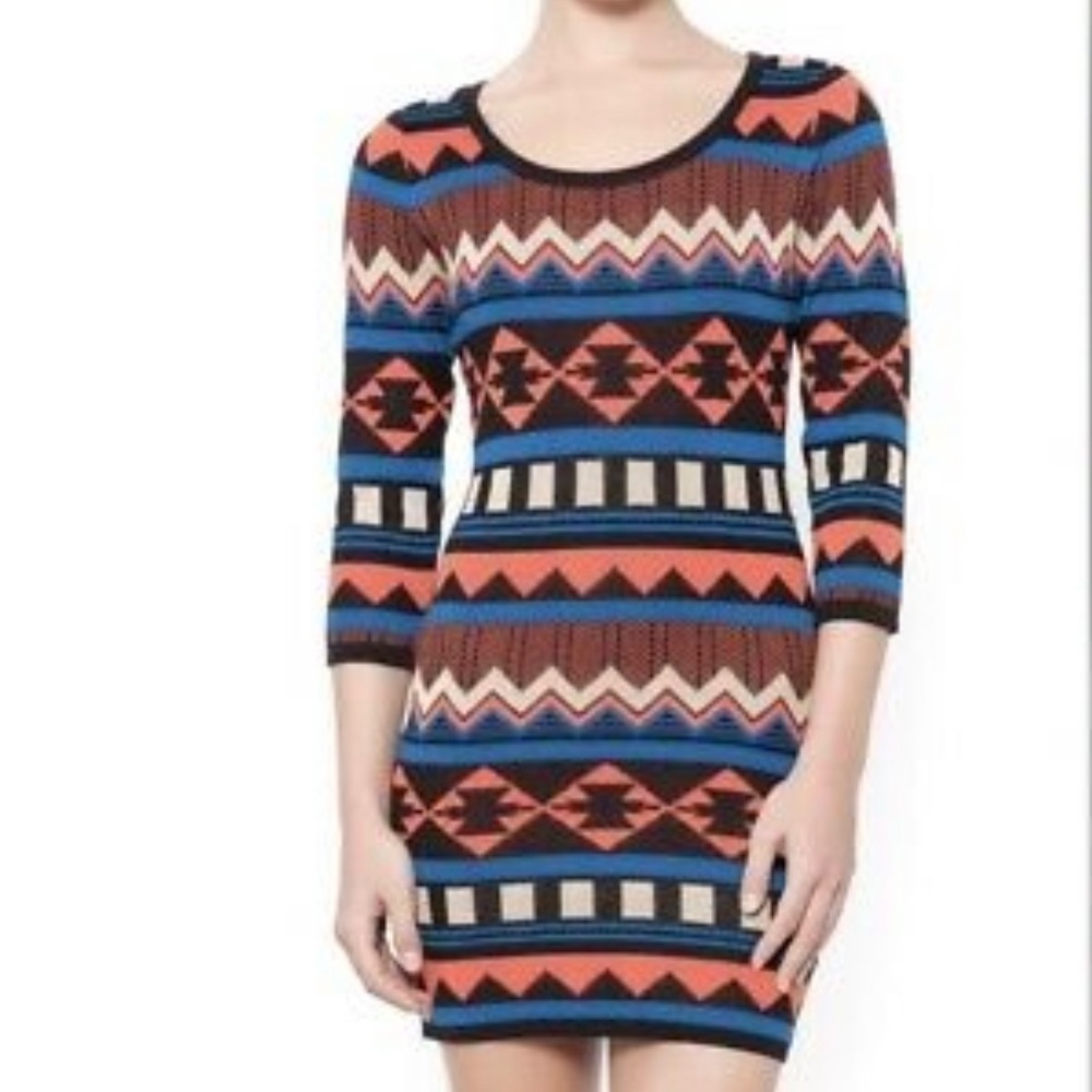 Aztec Sweater Dress